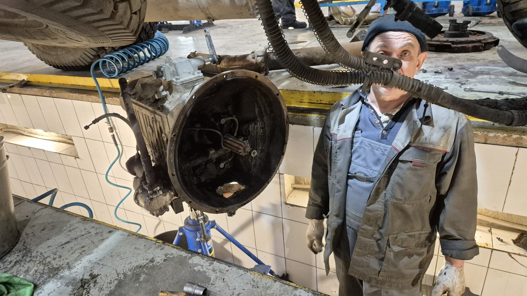 Демонтаж КПП МАЗ