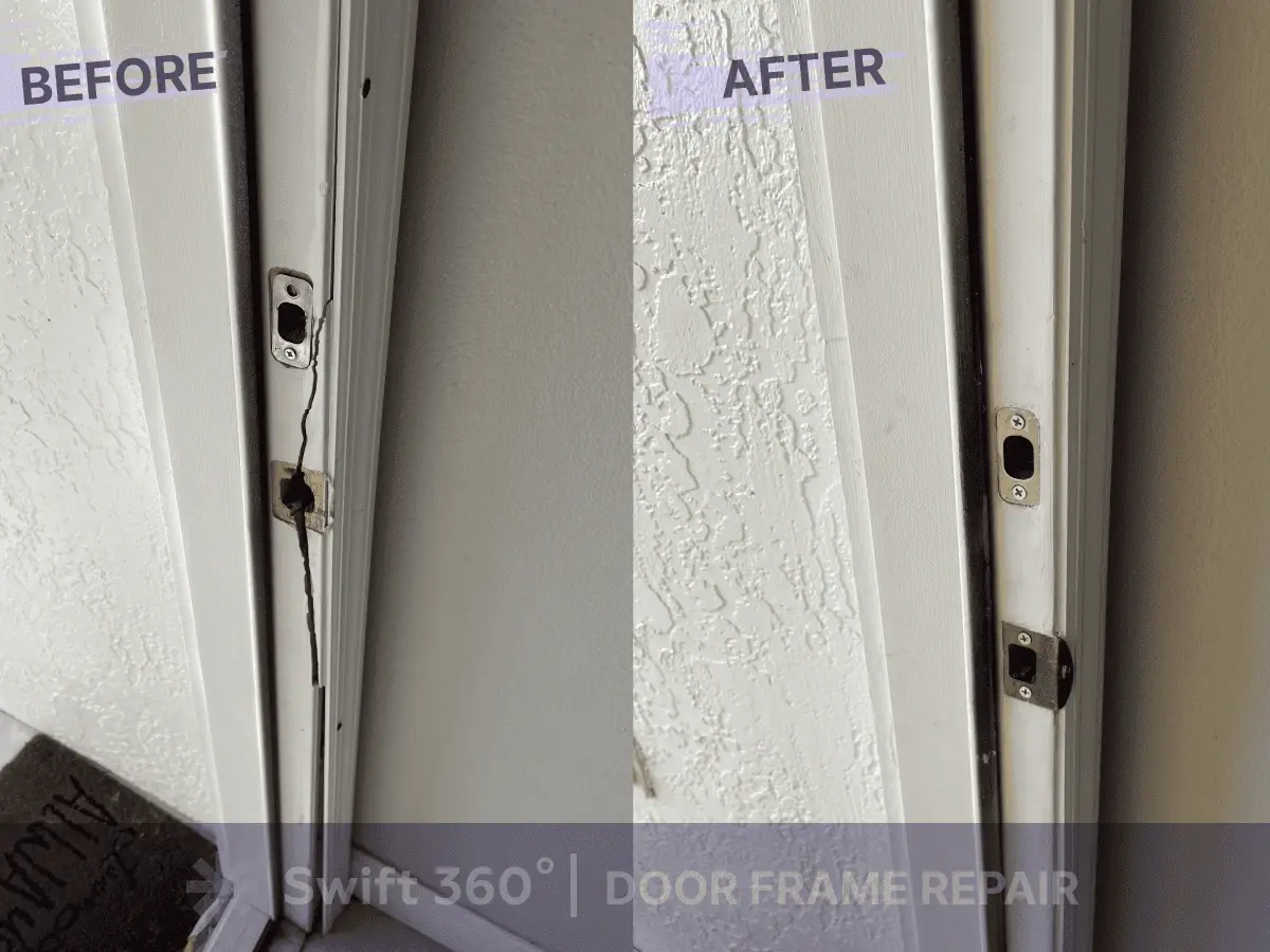 Swift360 - Handyman Orlando - Result job - Door Frame Repair - Before and After