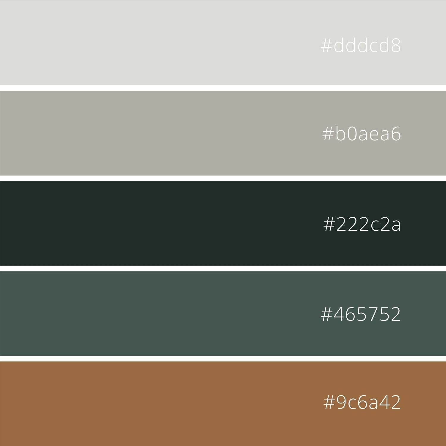 Color palette with color code HEX
