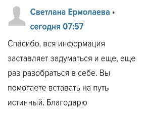 Отзыв клиентки Светланы — скриншот переписки