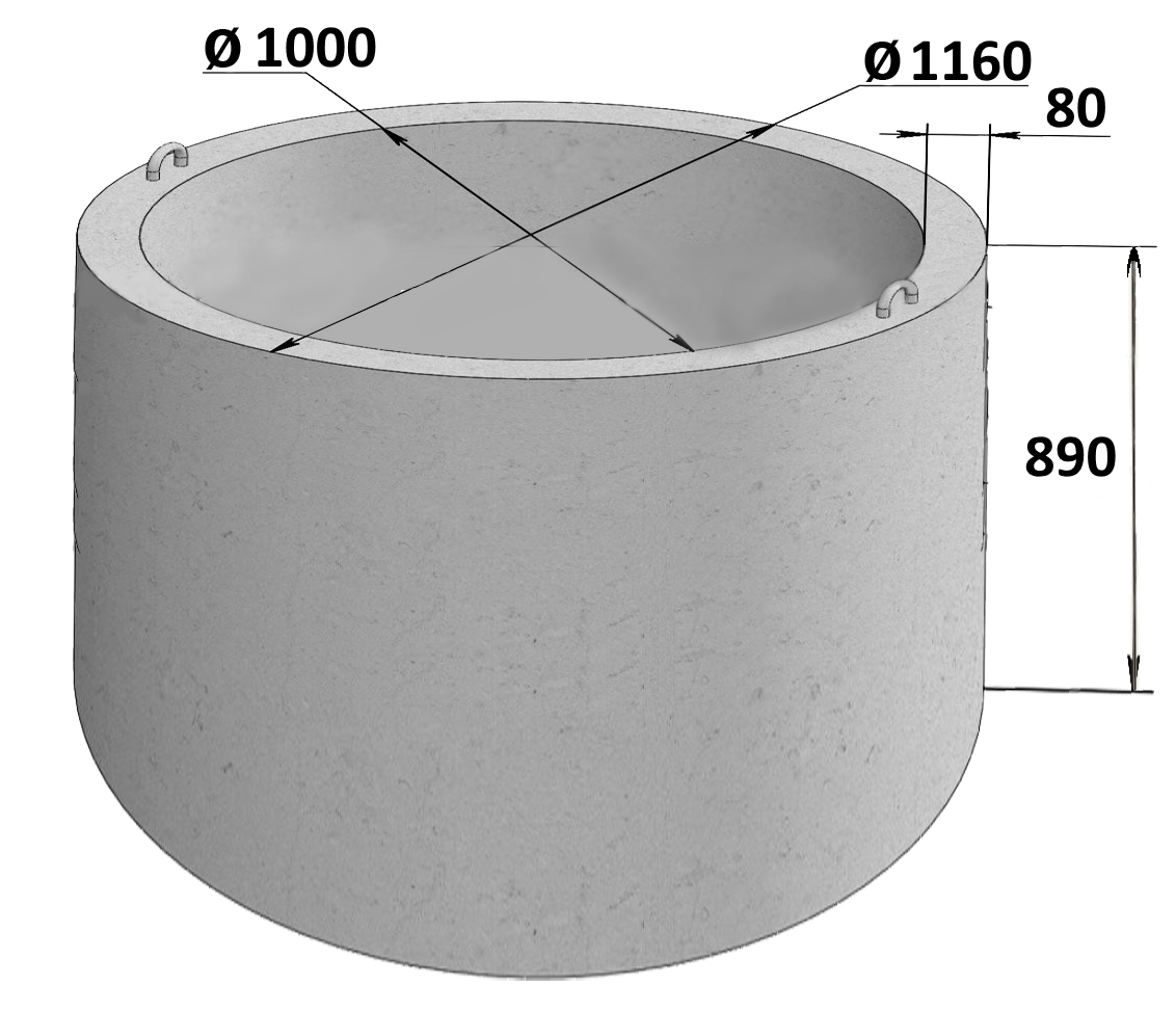 Кольцо стеновое колодца КС 20-6