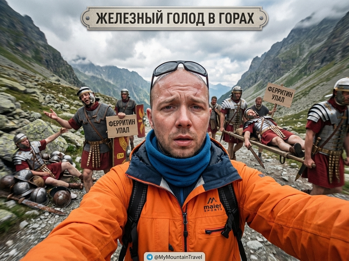 Железодефицит у горных туристов: причины и протоколы восстановления здоровья