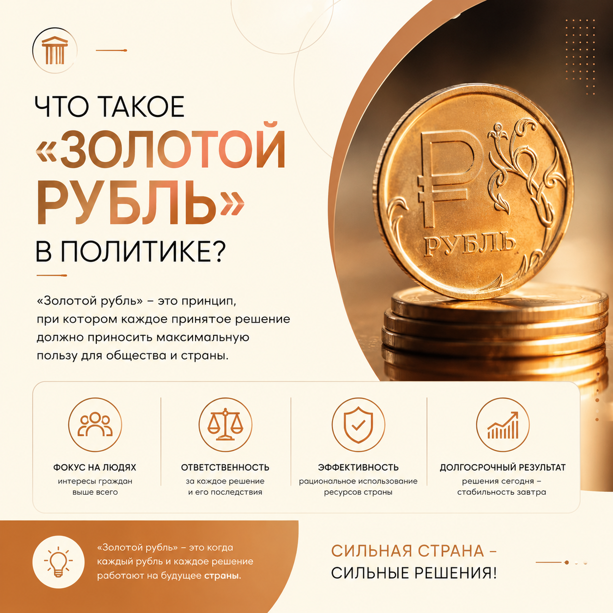 Золотой рубль: значение история и роль в политике