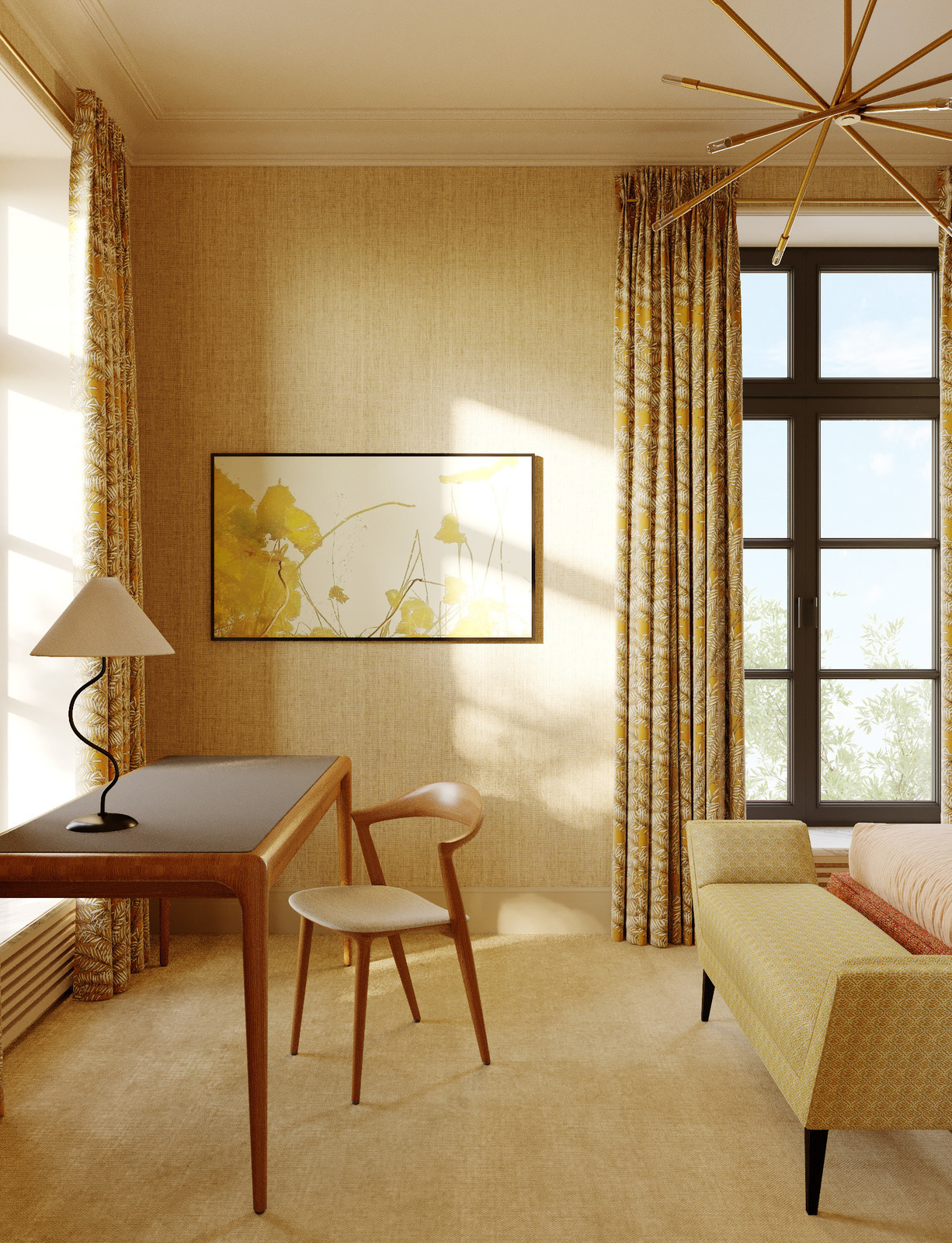 Гостевая комната в загородном доме. Дизайнер Екатерина Фёдорова