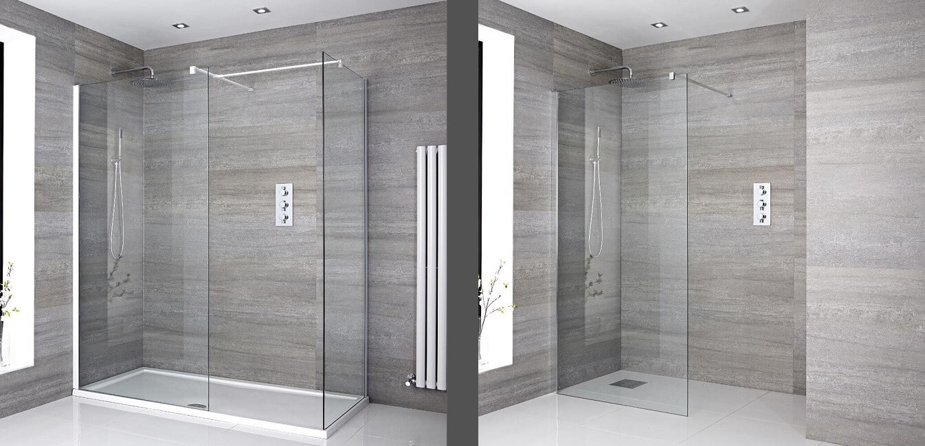 душевая с поддоном и без поддона