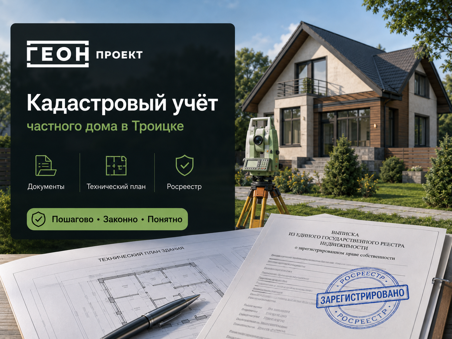 Кадастровый учёт частного дома в Троицке: документы и порядок