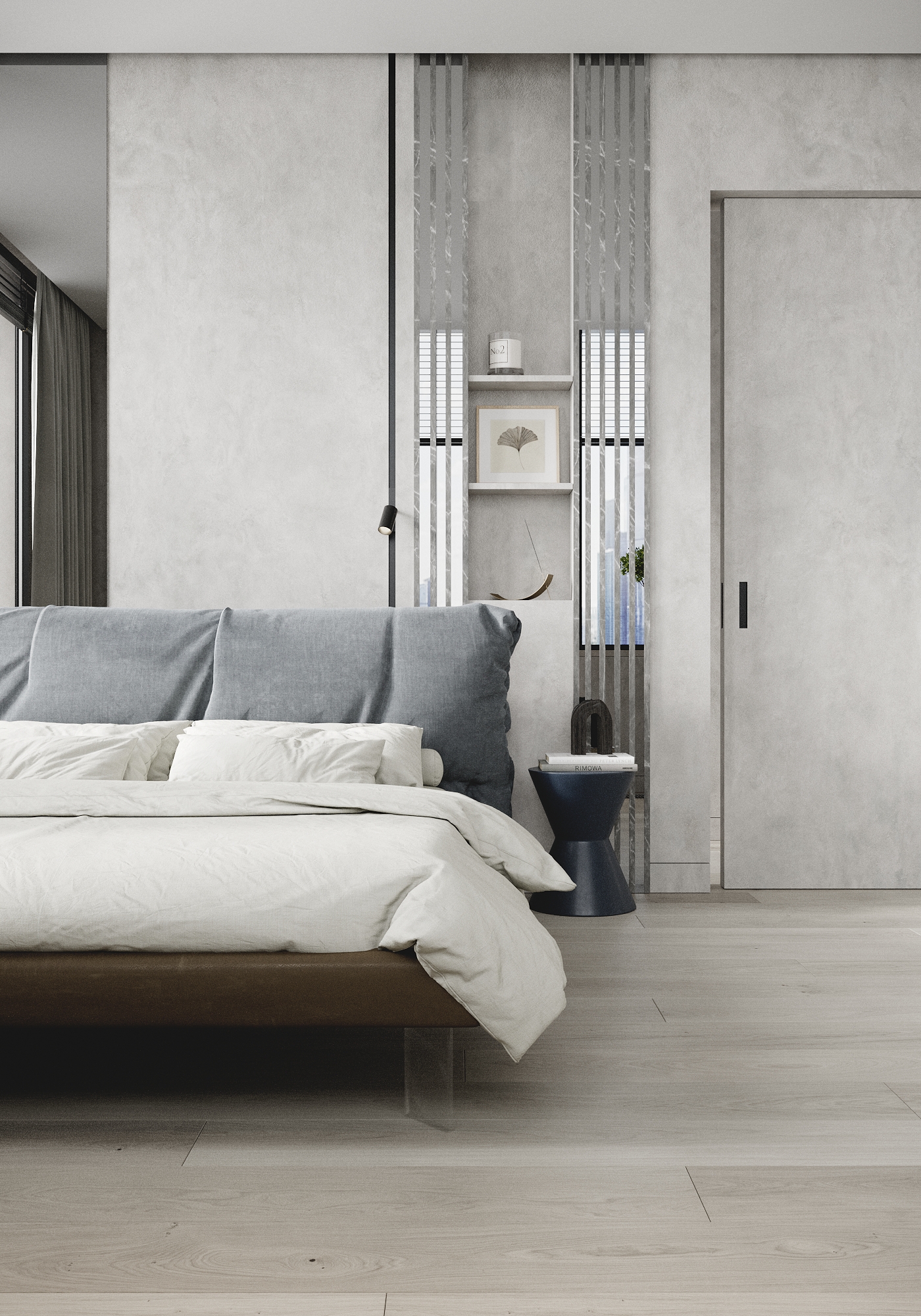 Спальня в оттенках Ваби Саби