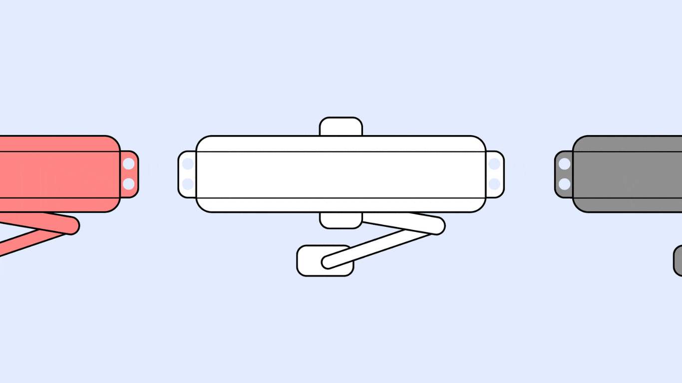 Анимация цветов доводчика HOTWINTER