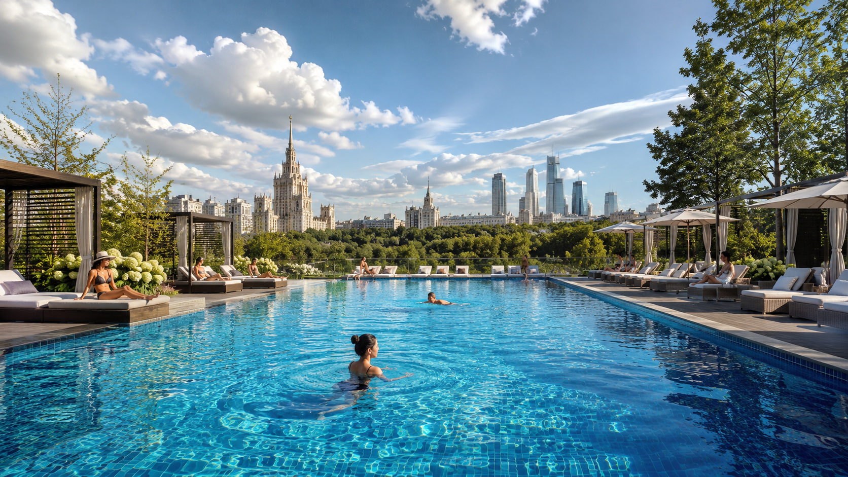 Открытые бассейны в Москве