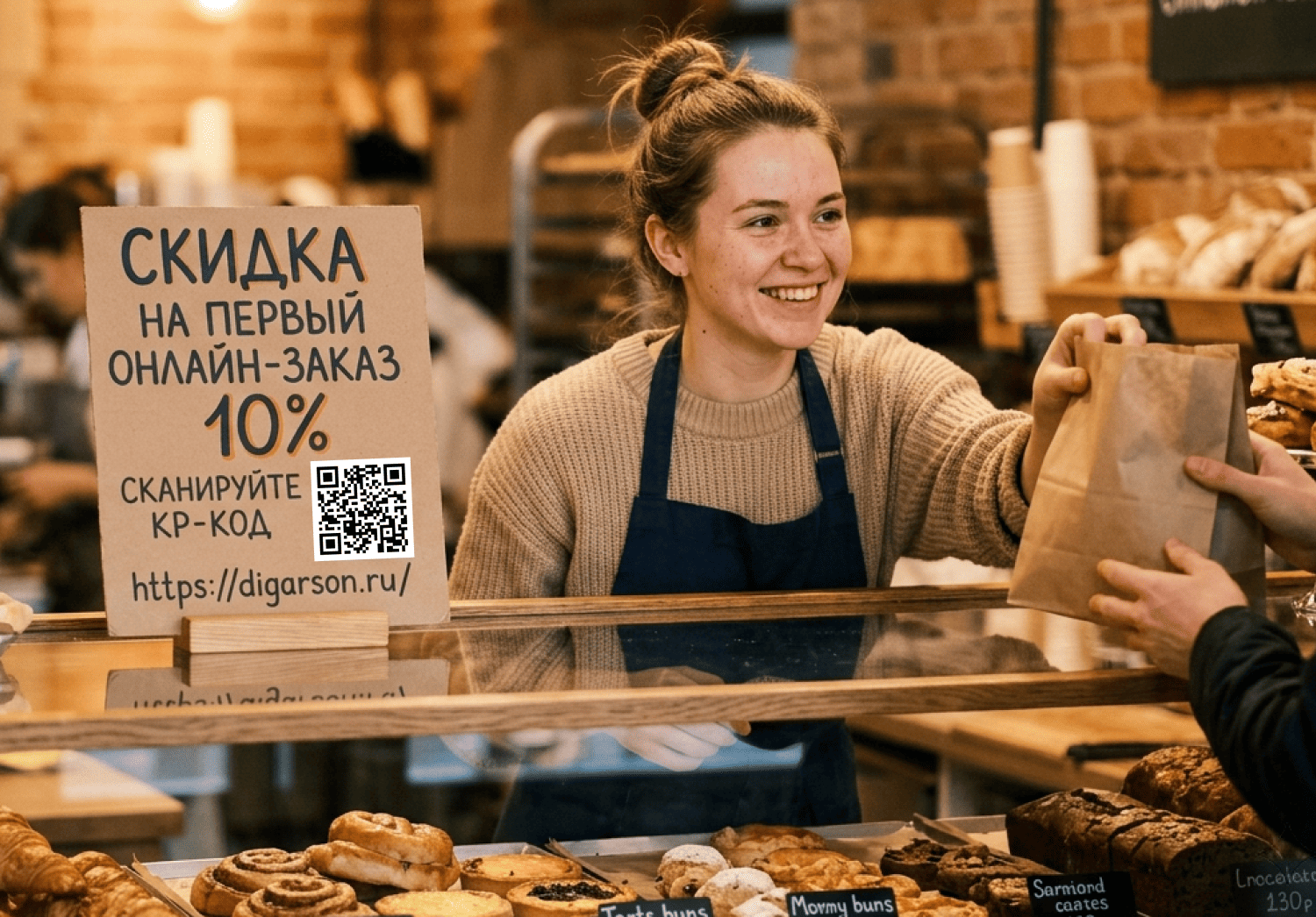 Предложите скидку или промо-код на первый онлайн-заказ. С программой лояльности в Дигарсон это сделать легко
