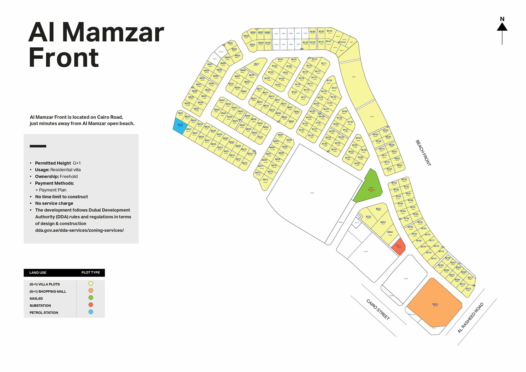 Al Mamzar Front Residential and Commercial Plots for sale in Al