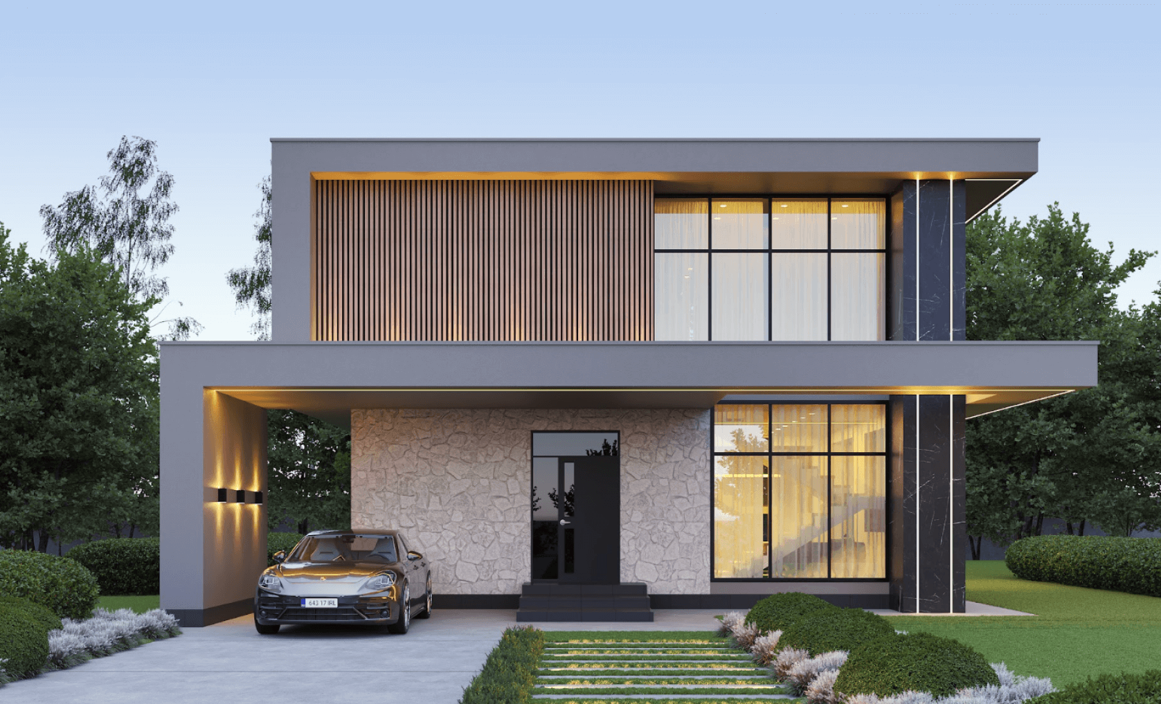 Проект Moderna 162 m². Ключевая идея частного дома Moderna — дать возможность ценителям современной архитектуры реализовать все жизненные сценарии, создав безграничную свободу и гармоничную атмосферу для их воплощения.