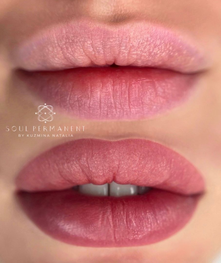 татуаж губ с растушевкой Москва