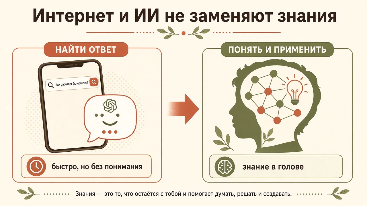 Доступ к информации и наличие знаний — разные вещи