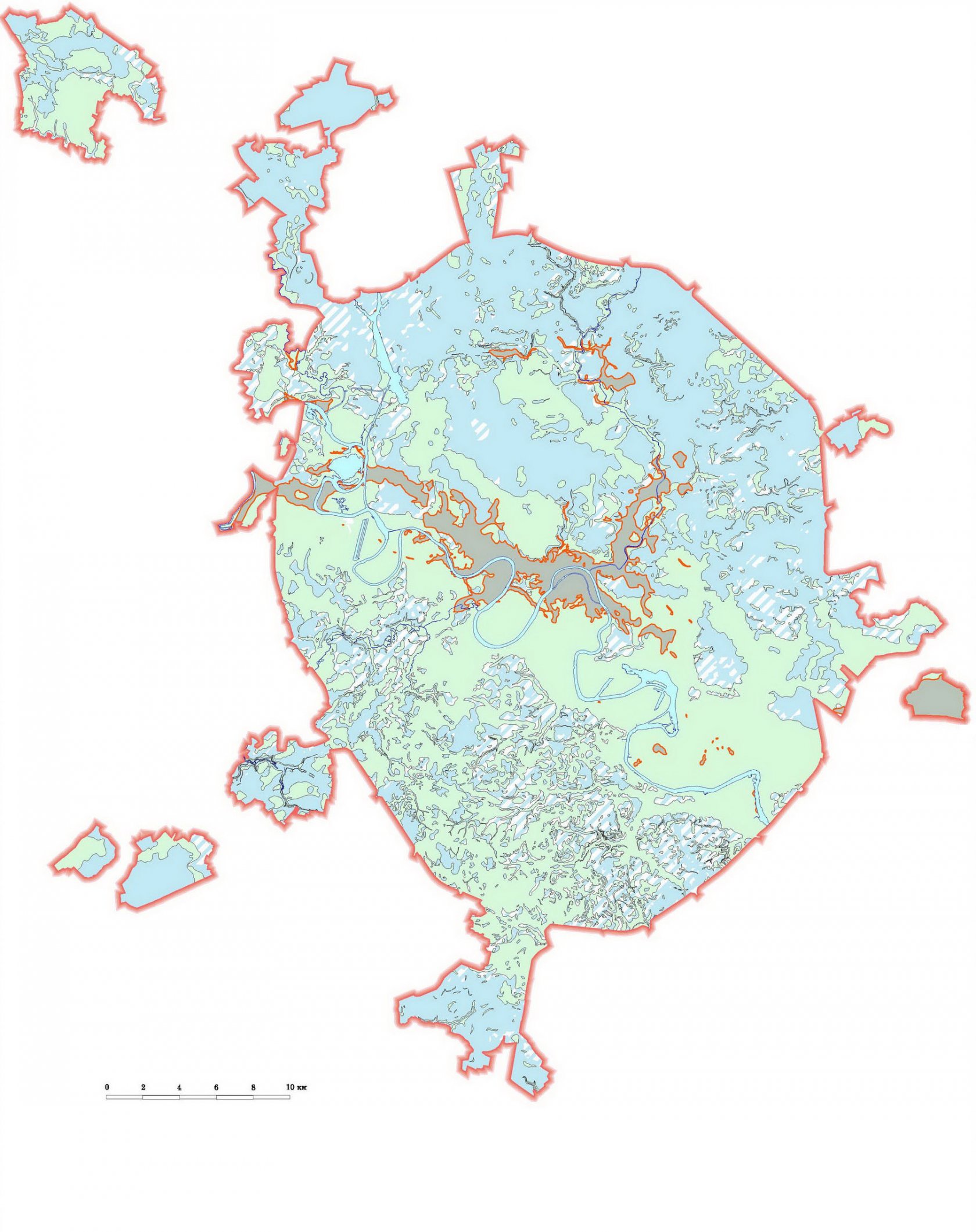 Карта москвы с реками