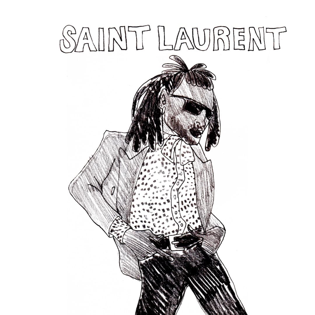 Ленни Кравиц лицо новой рекламной кампании Saint Laurent