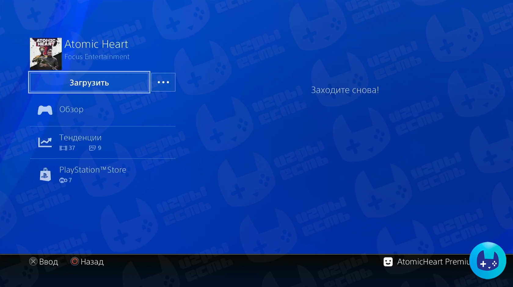Шаг настройки PS4