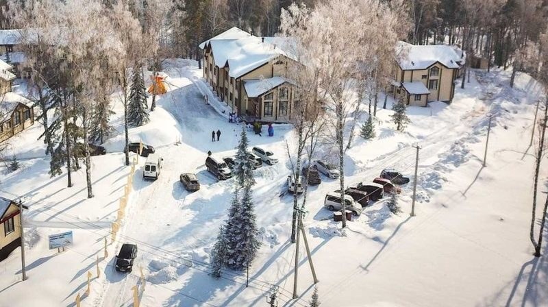 Комплекс «Олимп-Парк» зимой, вид с воздуха