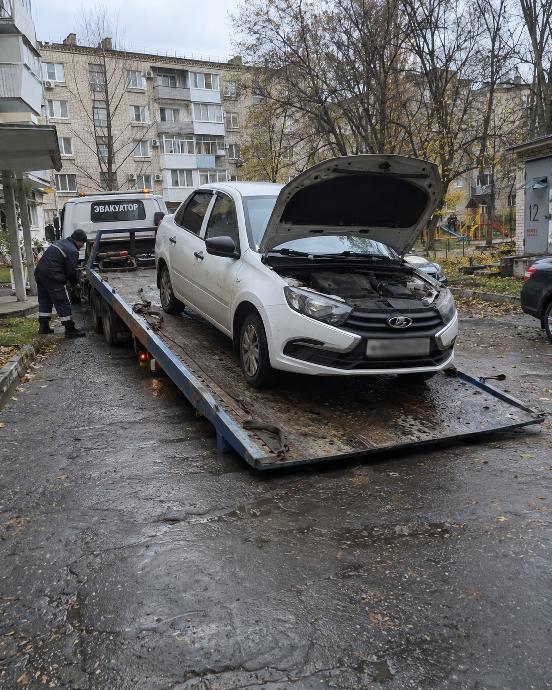 Эвакуация Lada Granta