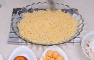 Приготовление салата «Мимоза» с яблоком: шаг 7