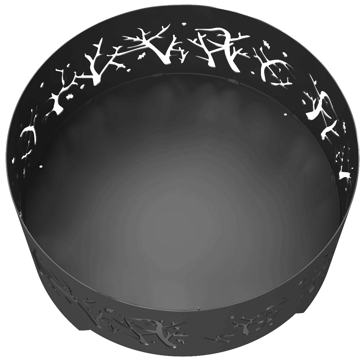 Костровая чаша Ветки 65 см стальная