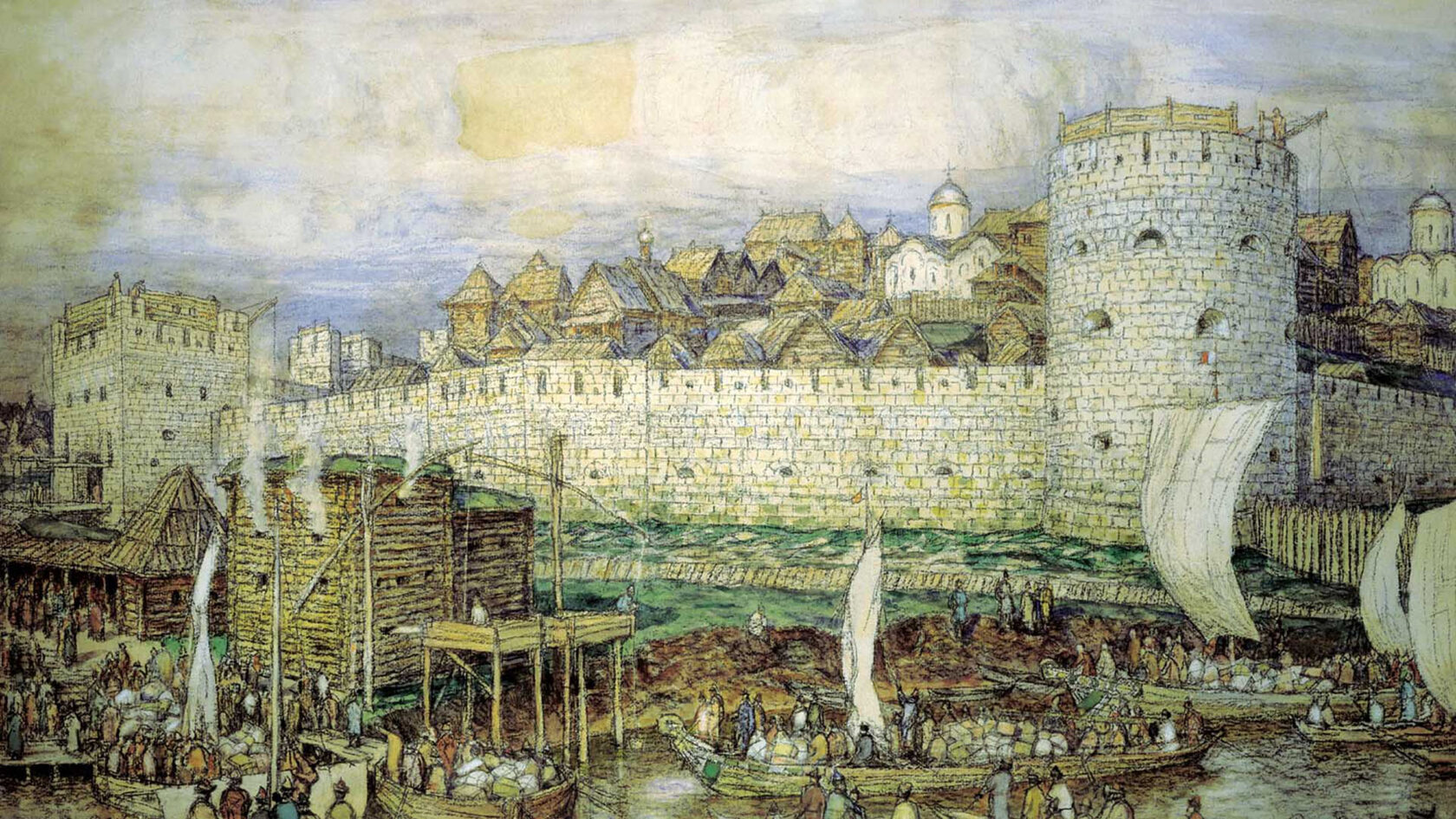 А. М. Васнецов. Московский кремль при Дмитрии Донском. 1922