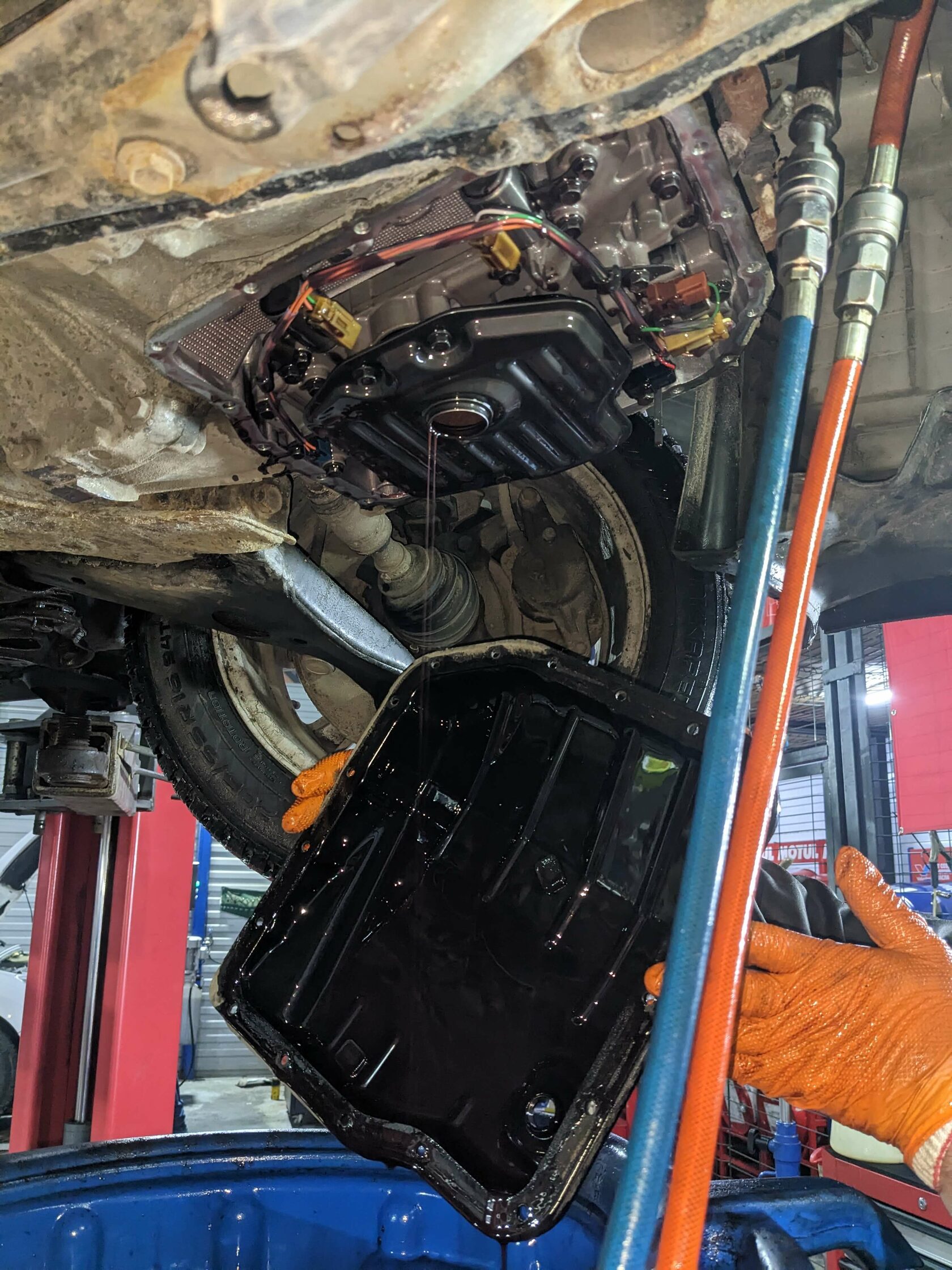 Снятие поддона АКПП Aisin