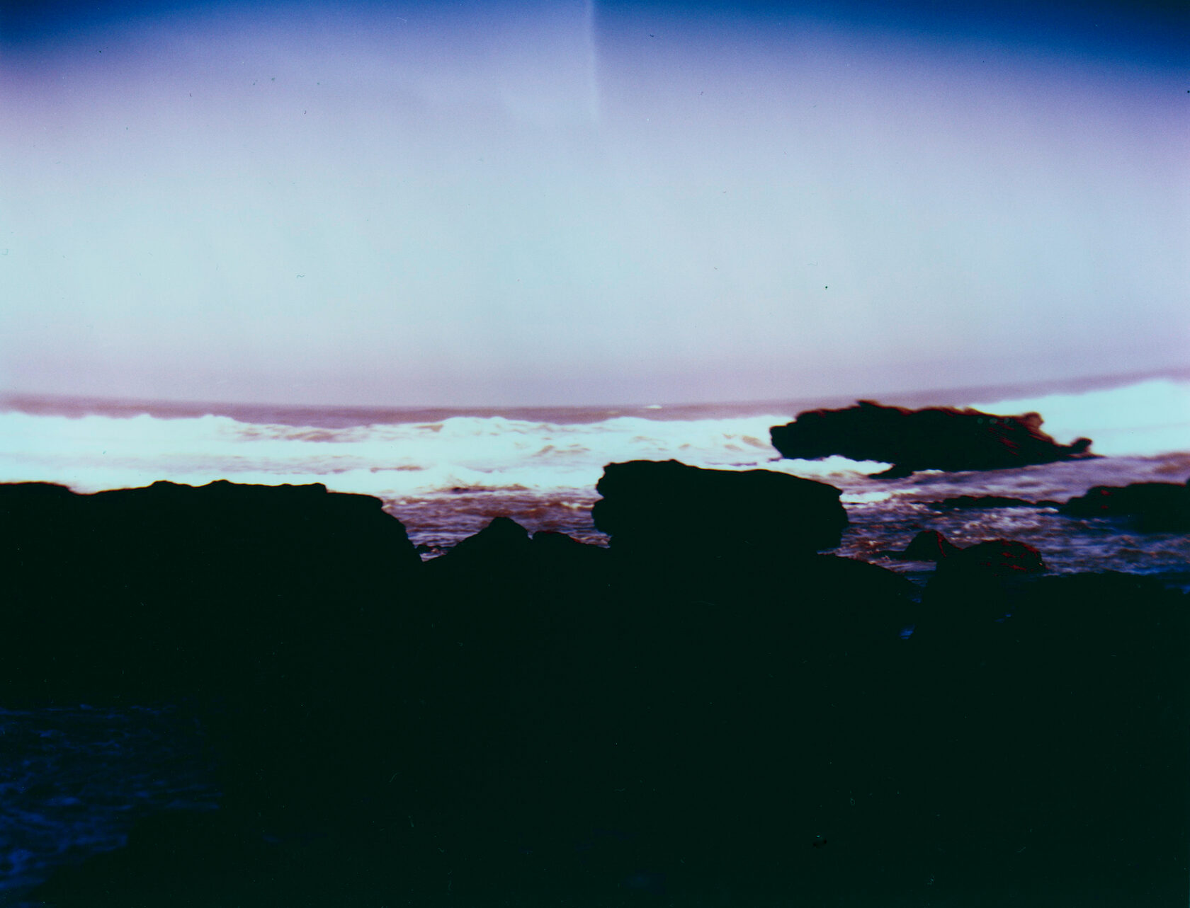 Violet Rocks. Lanzarote. Color Negative 4×5 inch.