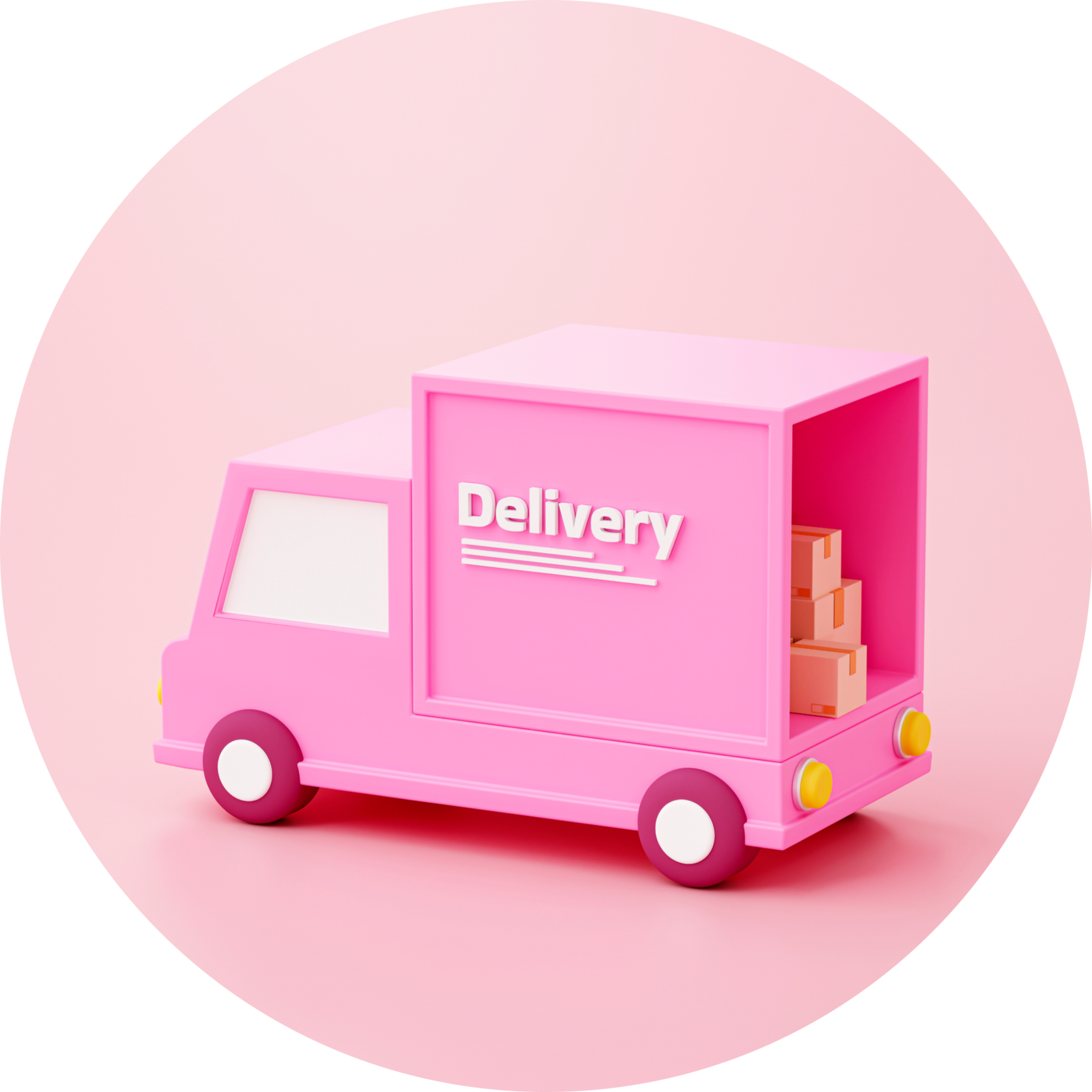 розовый грузовик доставка