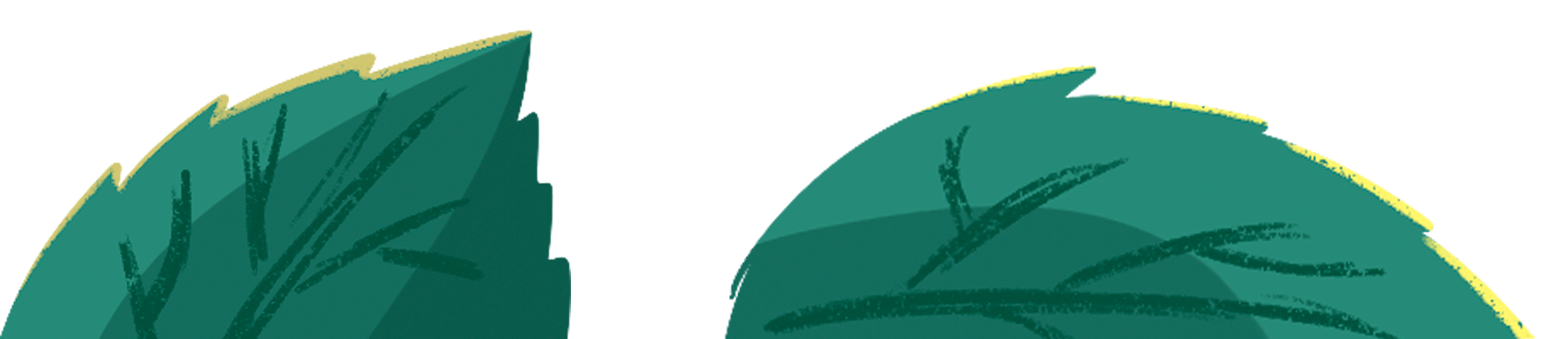 Нарисованные листья лесных деревьев в оформлении детской настольной игры