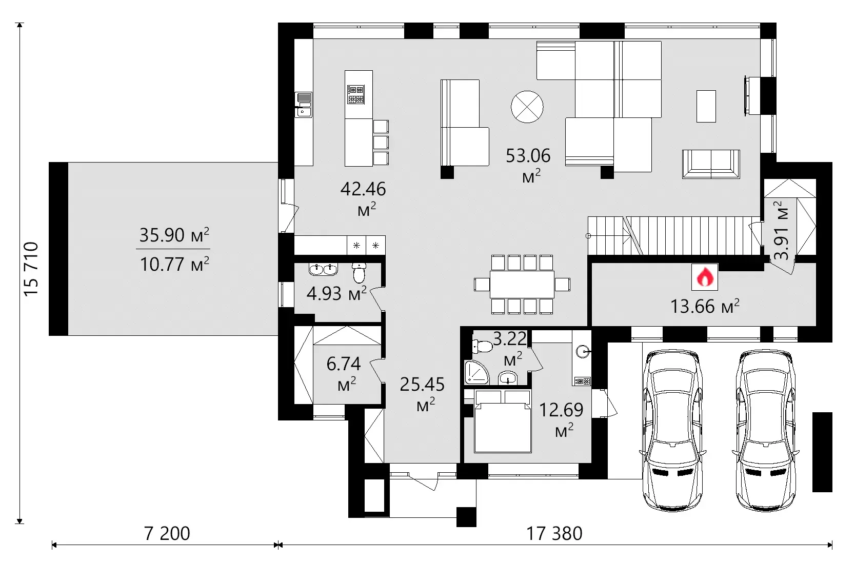 Планировка: 1 этаж
