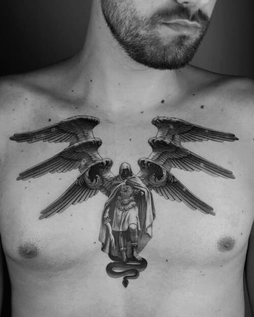 Мужские татуировки на грудине: 50 идей для вдохновения - webmaster-korolev.ru