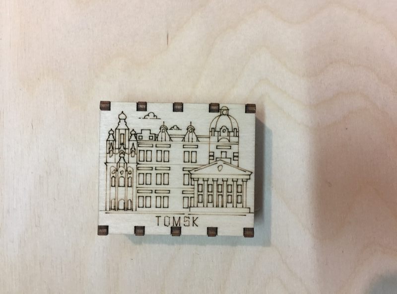 Спички сувенирные на магните города России - Томск