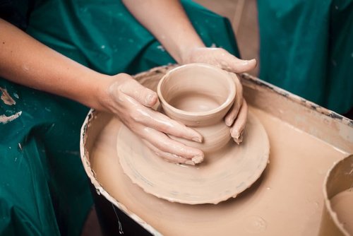 Pottery workspace Austin