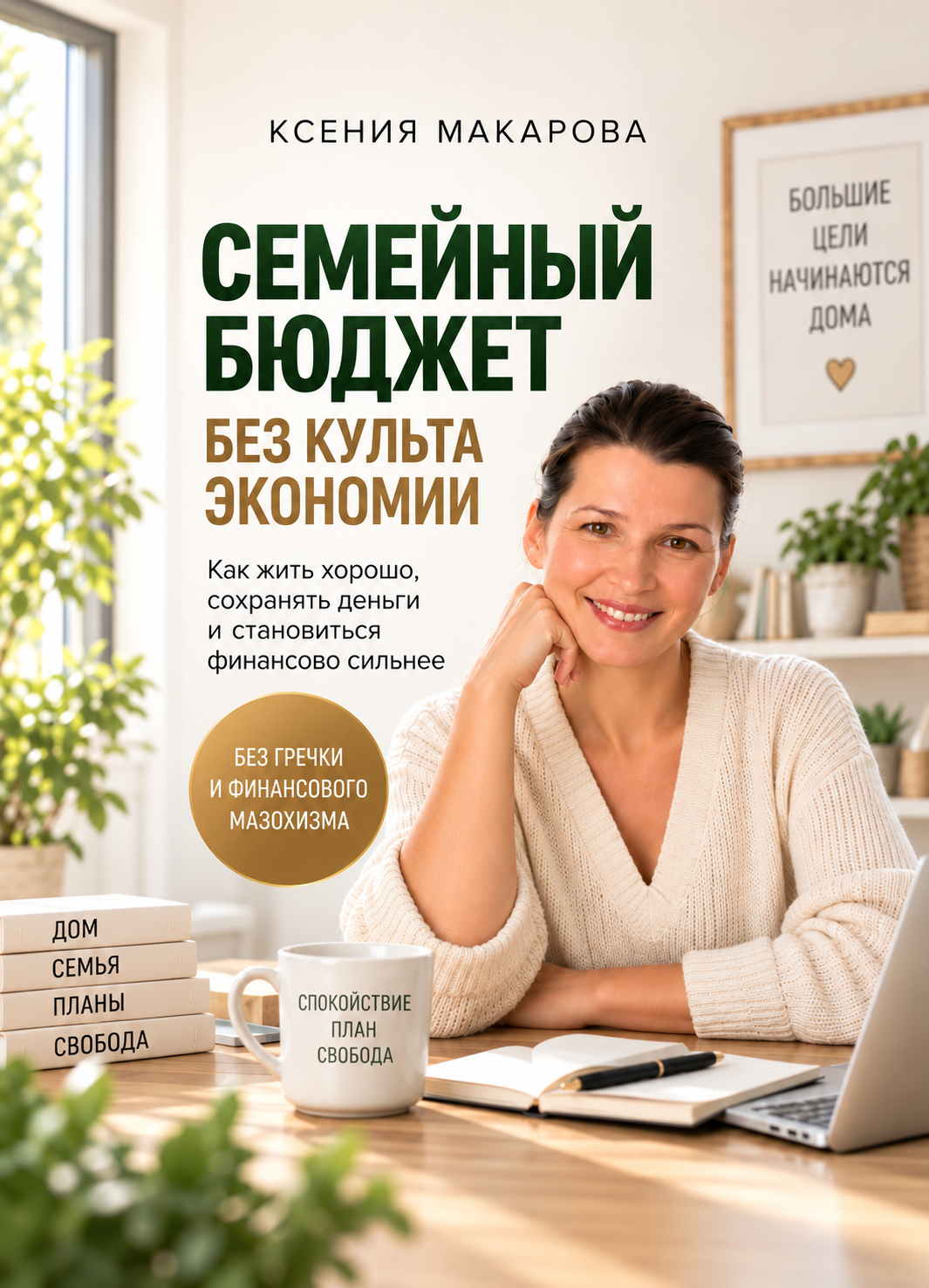 Обложка книги Ксении Макаровой «Семейный бюджет без культа экономии»