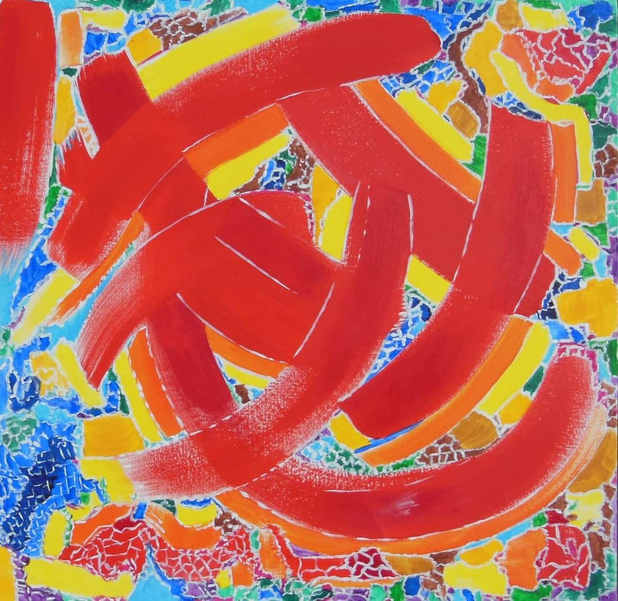 Утро. Холст на картоне, акрил. 60х60 см. 2014 год.