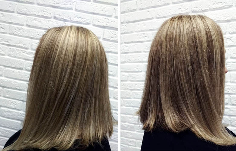 Бразильское мелирование на темные волосы фото до и после