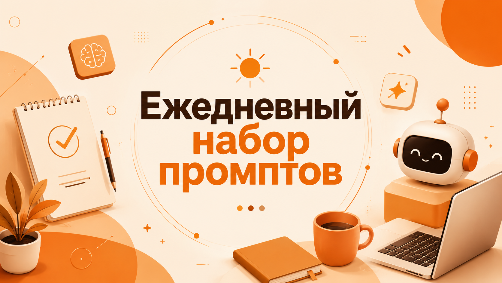 Ежедневный набор промптов — это 3–5 готовых формулировок для ChatGPT или другого ИИ,  распределённых по трём блокам дня