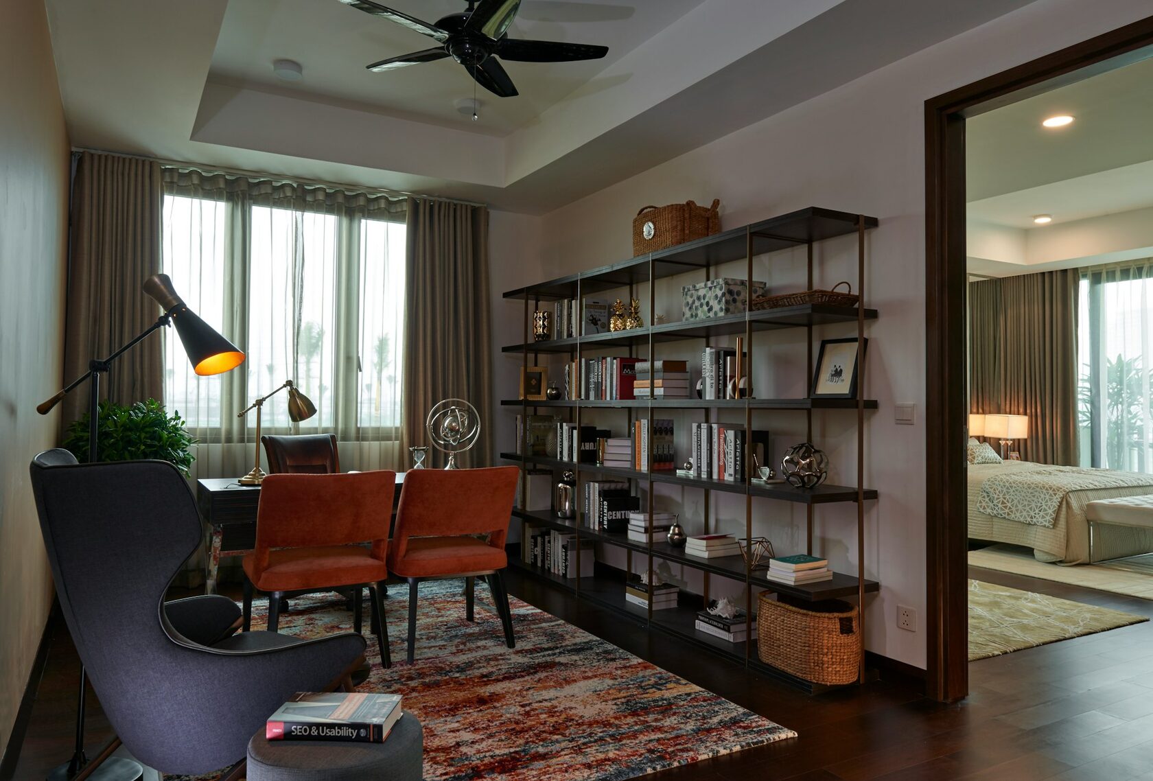 Кабинет — современный стиль, 112 м²