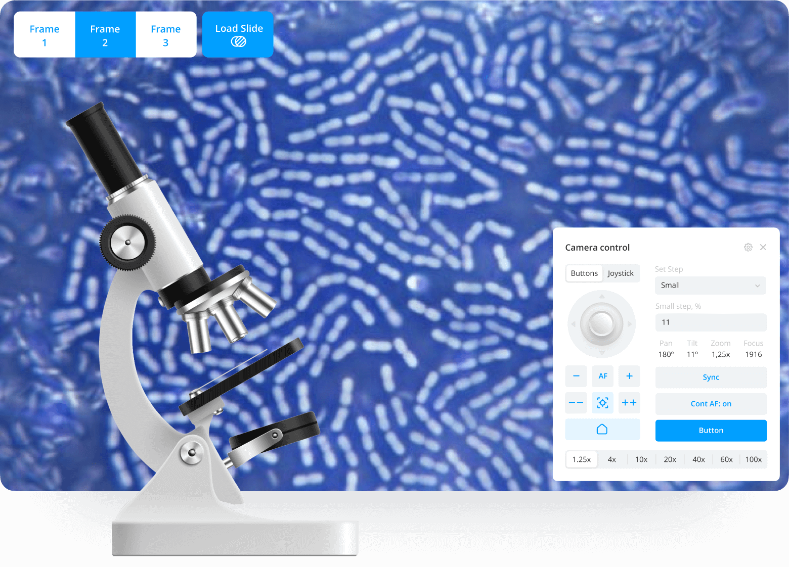 удаленное управление микроскопом