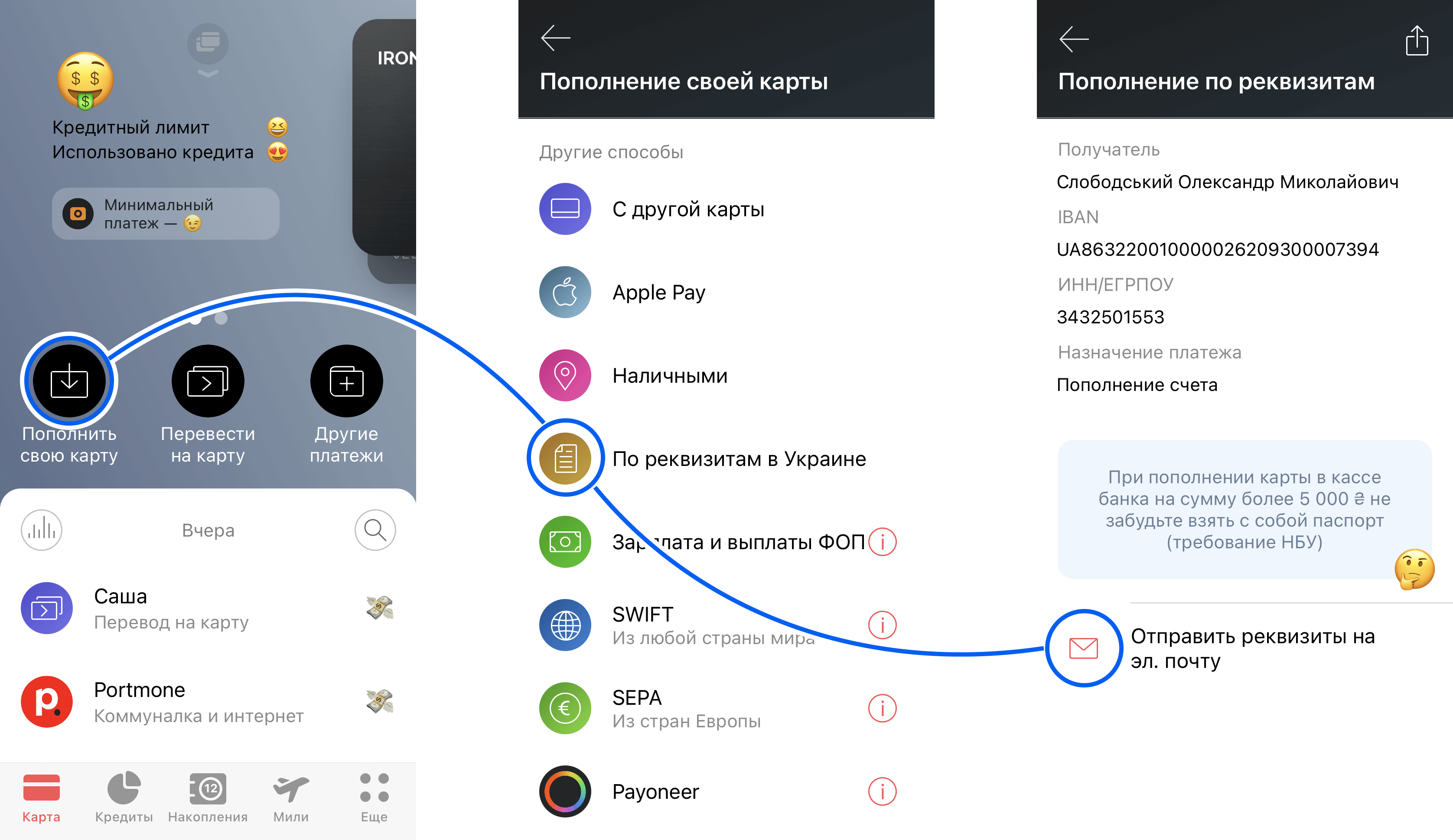 Как получить реквизиты банка для перевода в Wise