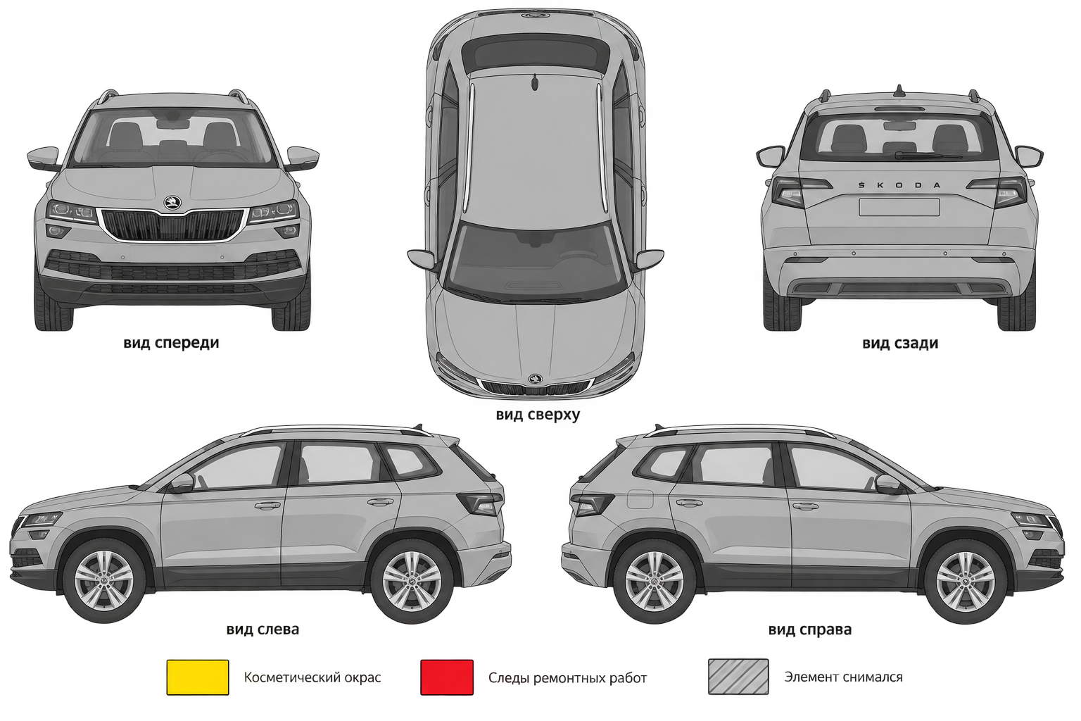 Карта ЛКП Skoda Karoq