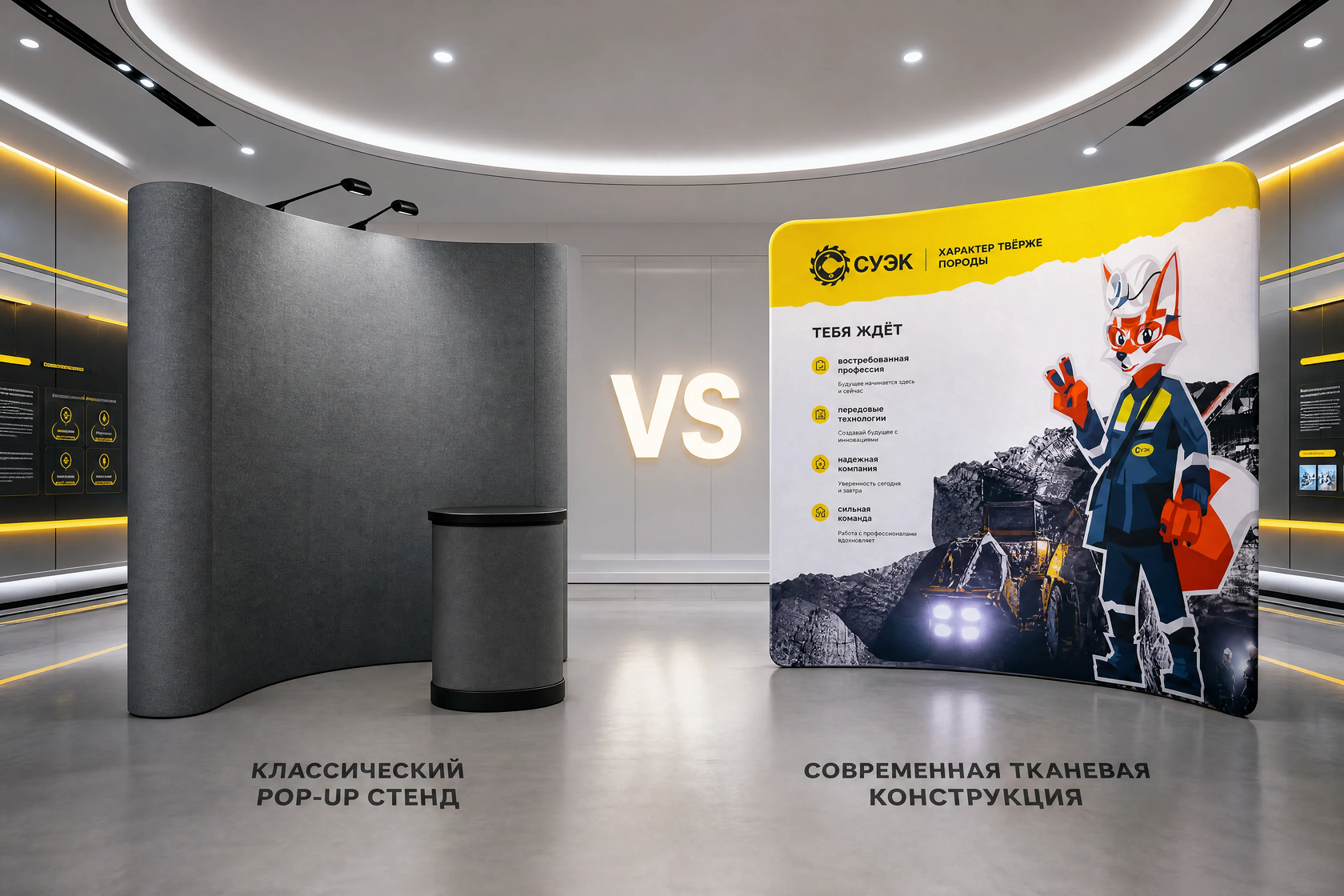 Сравнение pop-up стенда и тканевого выставочного стенда нового поколения