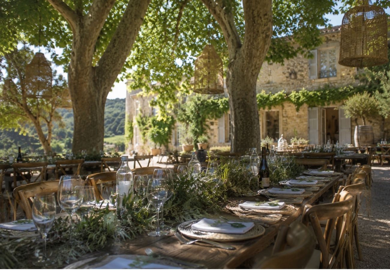 Provence lavender fields and château