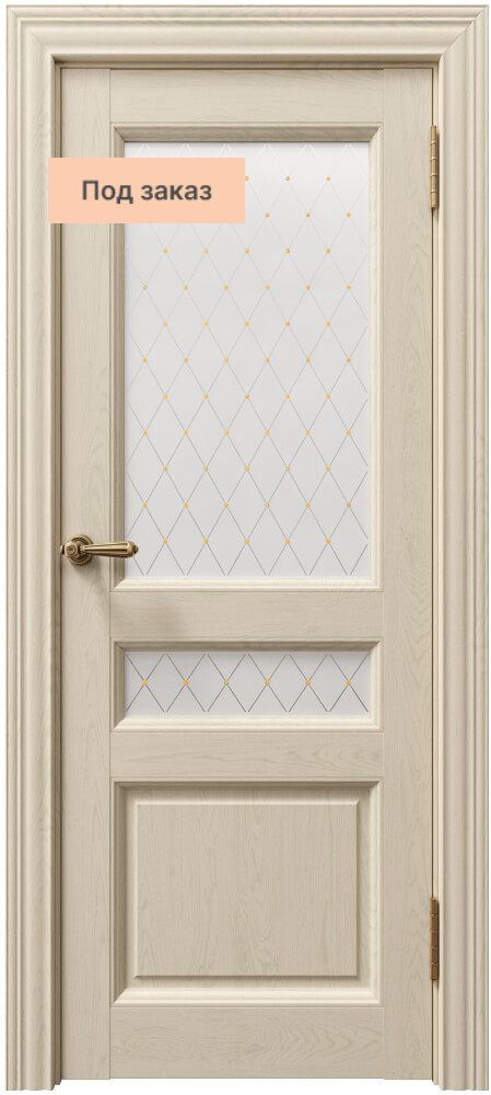 Дверь межкомнатная Sorrento (Соренто) 80014 Остекленная цвет Софт Кремовый