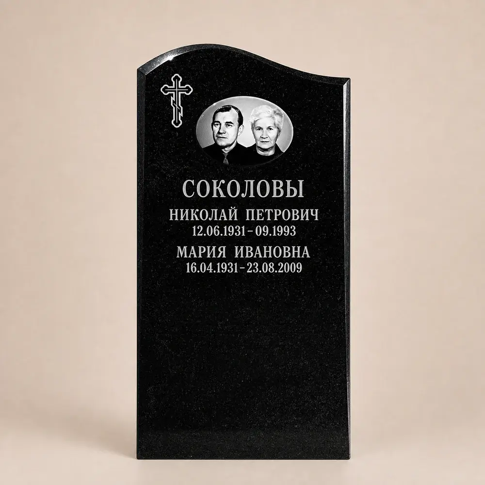 Оформление памятника 80×40 см — работа мастерской № 097