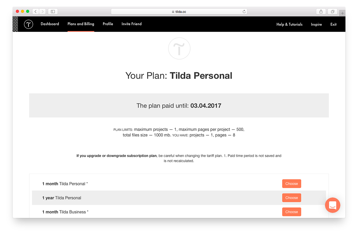 Pricing and Payment - Tilda Help Center