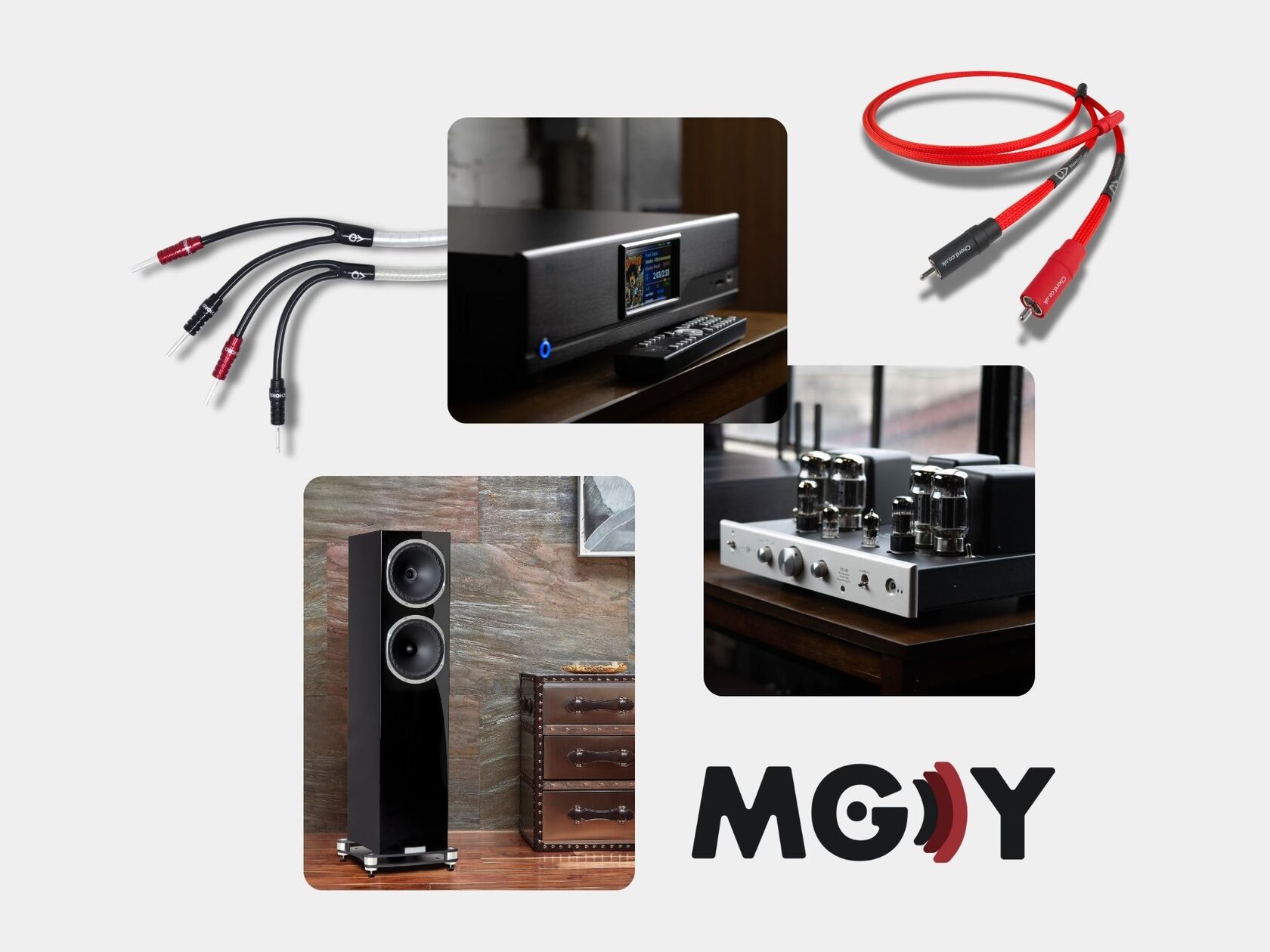 premium audio system with fyne audio f502sp speakers and cary audio sli-80 tube integrated amp