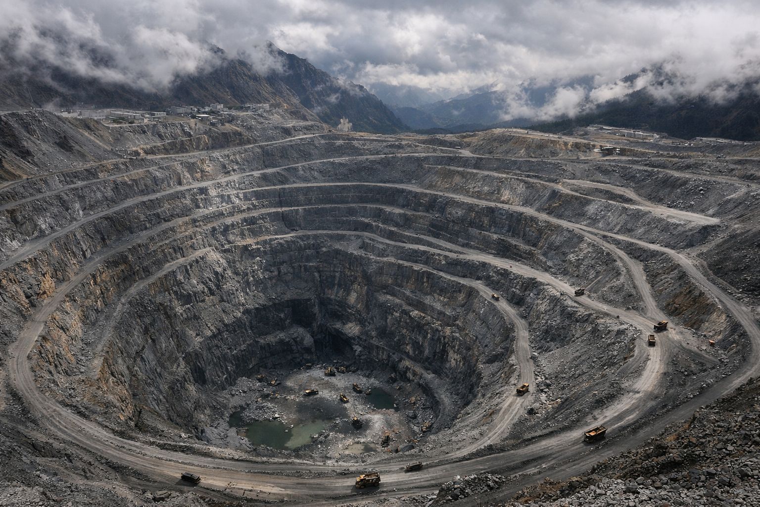 Masjid Istiqlal dan Gereja Katedral Jakarta terlihat berdekatan saat senja, melambangkan toleransi, kedekatan, dan kerukunan antarumat beragama di Indonesia.