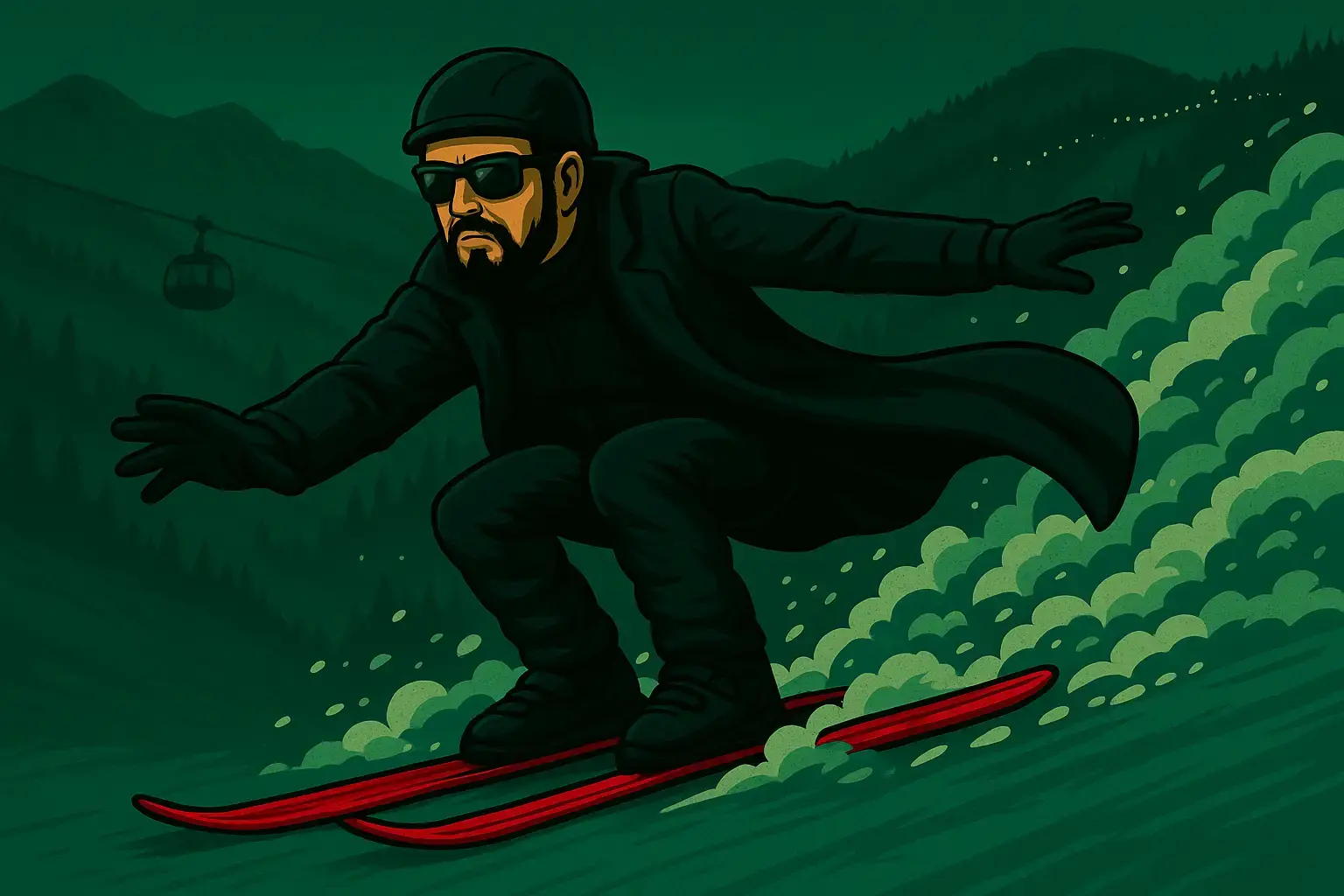 Красная Поляна вечернее катание